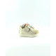 Balducci sneakers bambina pelle panna e platino con fiorellini